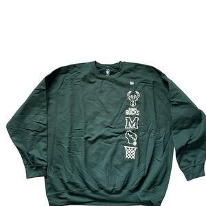 NBA Milwaukee Bucks Stacked Logo Crewneck